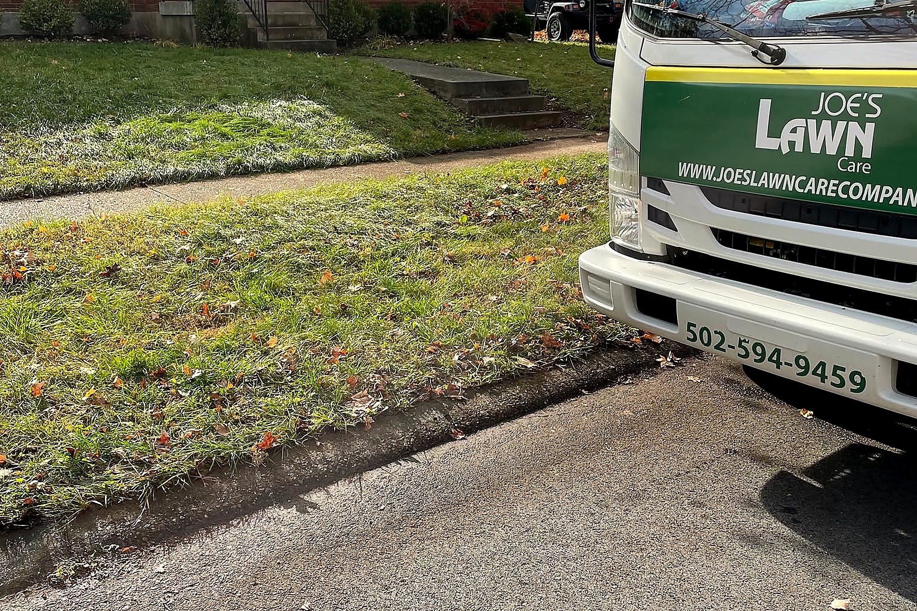 Joe's Lawn Care branded lawn care, landscaping, and snow removal collage